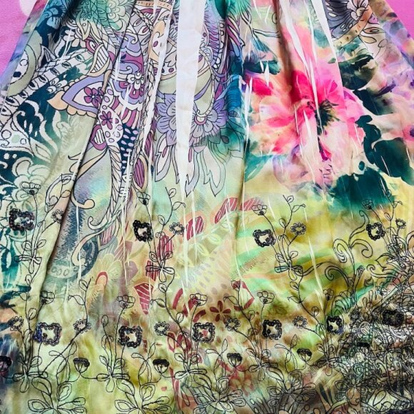 colorful Lapis sundress with sequins one size fits all - Picture 2 of 7